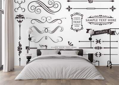 design elements & page decoration set 2 Wall mural