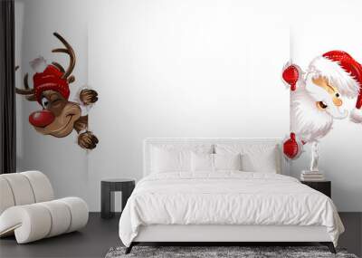 Rudolph und der Weihnachtsmann Wall mural