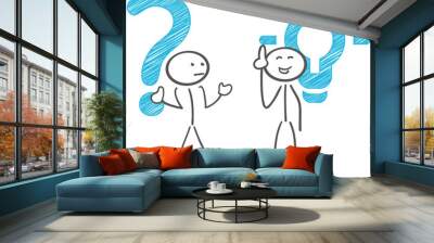 stickman question idea Wall mural