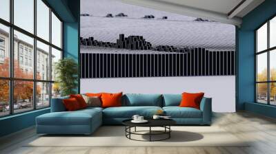 black polygons on grey abstract landscape computer generated illustration Wall mural