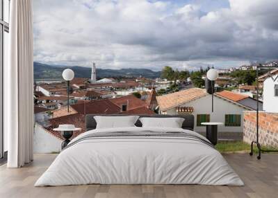 view of the village of Guatavita, Cundinamarca, Colombia Wall mural