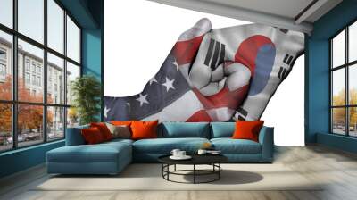 handshake between united states and south korea Wall mural