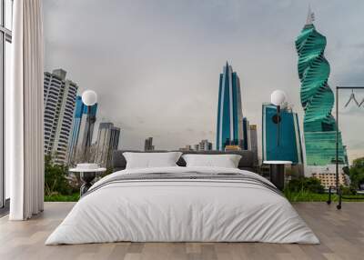 panama city, panama - may 30, 2016: skyline of skyscrapers in panama city Wall mural