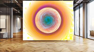 abstract background with swirl rainbow on square background Wall mural