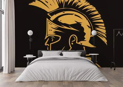 Legionary football, baseball, soccer, sports team leader vector mascot or logo. Strong adult male in profile view. Three lockups (outline, circle and square) and Spot colors for easy editing. Wall mural