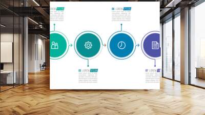 Minimal infographic template design with numbers ten options or steps. Wall mural