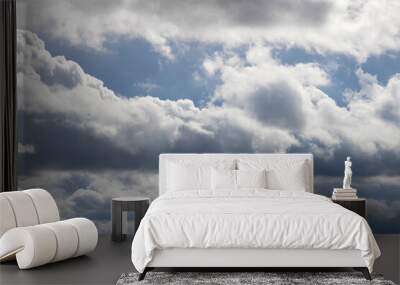 sky and clouds. clouds in the sky. dense clouds in the sky. Wall mural