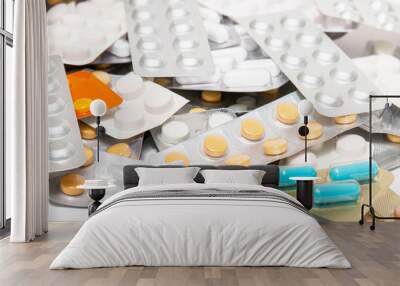 Assorted mix of pills Wall mural