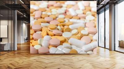 Assorted mix of pills Wall mural