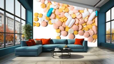 Assorted mix of pills Wall mural