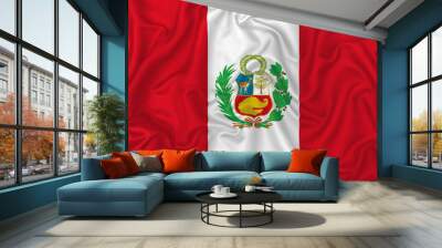 Peru country flag Wall mural