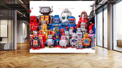 Vintage tin robot toys Wall mural