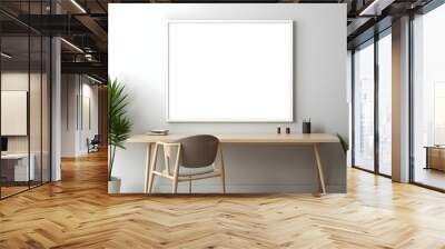 Room with Blank Picture Frame  Wall mural