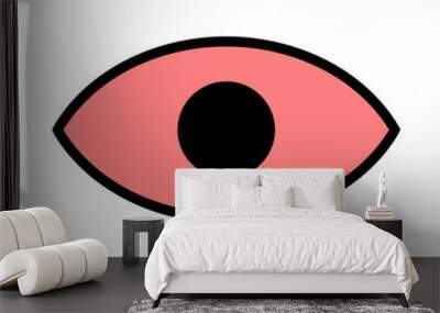 eye, view media social icon isolated on white Wall mural