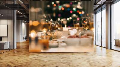 christmas dinner feast Wall mural