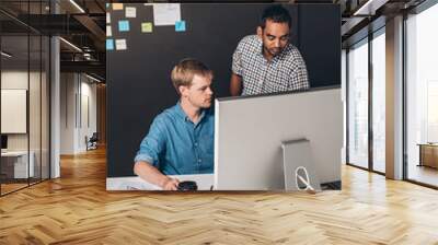 putting two minds on the task Wall mural