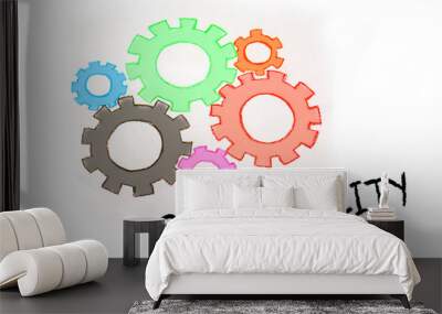 Gears and PERSONAL GROWTH mechanism Wall mural