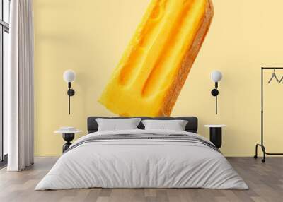 fruit ice cream on a stick. bright color, summer mood. Wall mural