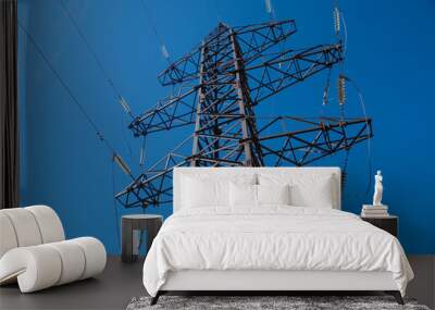 high voltage table in the mountains Wall mural