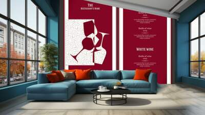 Wine list design Wall mural