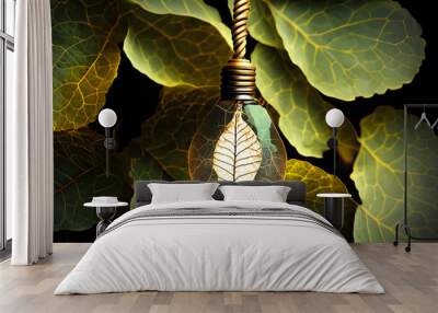 leave lamp green energy Wall mural