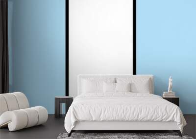 phone on light blue background, vetor Wall mural