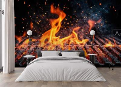 The Grilling Flames Erupting Brightly Wall mural