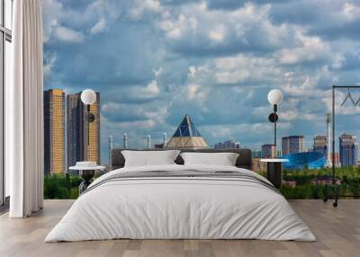 The capital of Kazakhstan, the city of Astana,  Wall mural