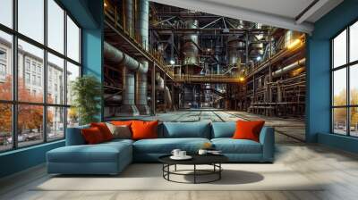 Factory constructions Wall mural