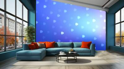 Twinkles glowing blue background for holiday design. Wall mural