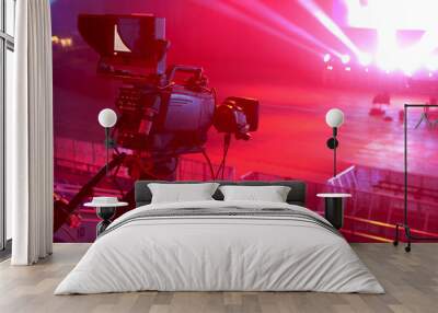 TV Professional studio digital video camera Wall mural