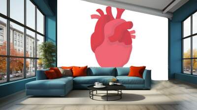 Human organs flat icon heart Wall mural