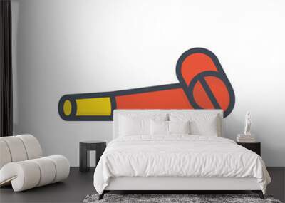 party celebration colored icon noisemaker Wall mural