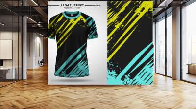 Grunge texture of sport jersey featuring worn fabric design and distressed details for a rugged and edgy visual effect Wall mural