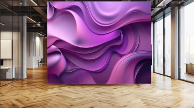 liquid lilac color abstract background gradient shapes. AI generative art Wall mural