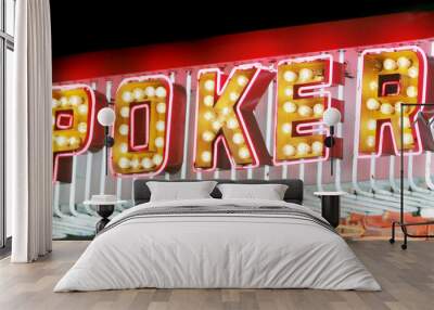 poker neon lights Wall mural