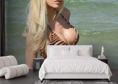 Sexy woman in bikini Wall mural