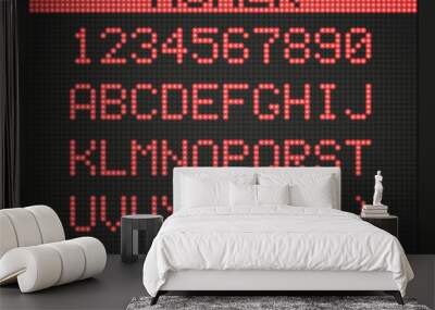 Ticker board digital font Wall mural