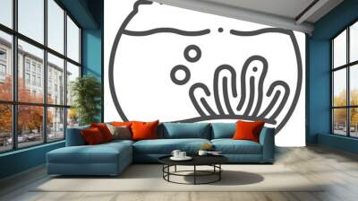 icon fish bowl Wall mural