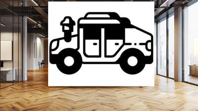 military jeep icon Wall mural