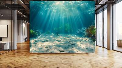 Reef and sunshine on a tropical seabed Wall mural