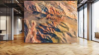 Aerial view of colorful mountains Wall mural