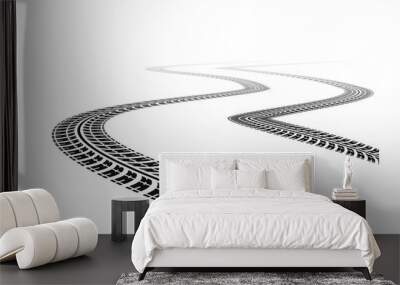 tire tracks Wall mural