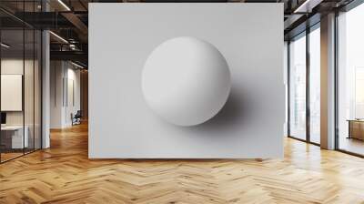 White ball isolated on white background Wall mural