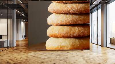 A stack of cookies with sugar. Sweet homemade cakes. Wall mural