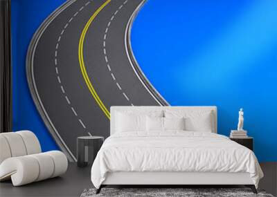 3d road Wall mural