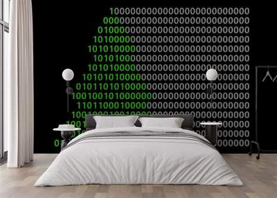 binary code tree Wall mural