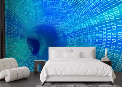 Binary code Wall mural