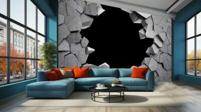 concrete wall crash Wall mural