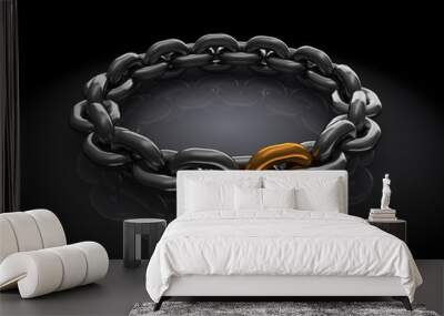 golden chain link Wall mural